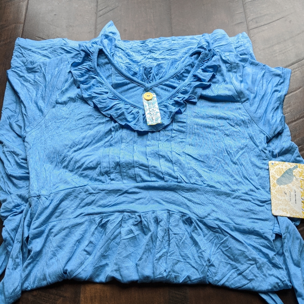 New Adorable Tie Blue Dress